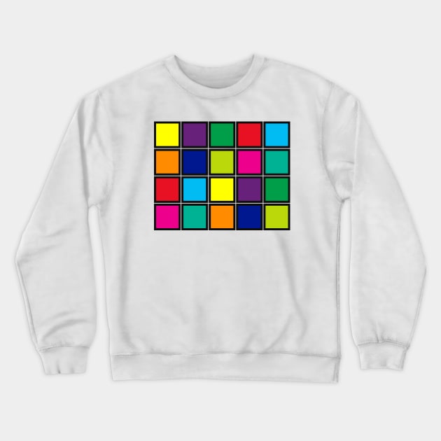 Multicolor Squares Crewneck Sweatshirt by yayor